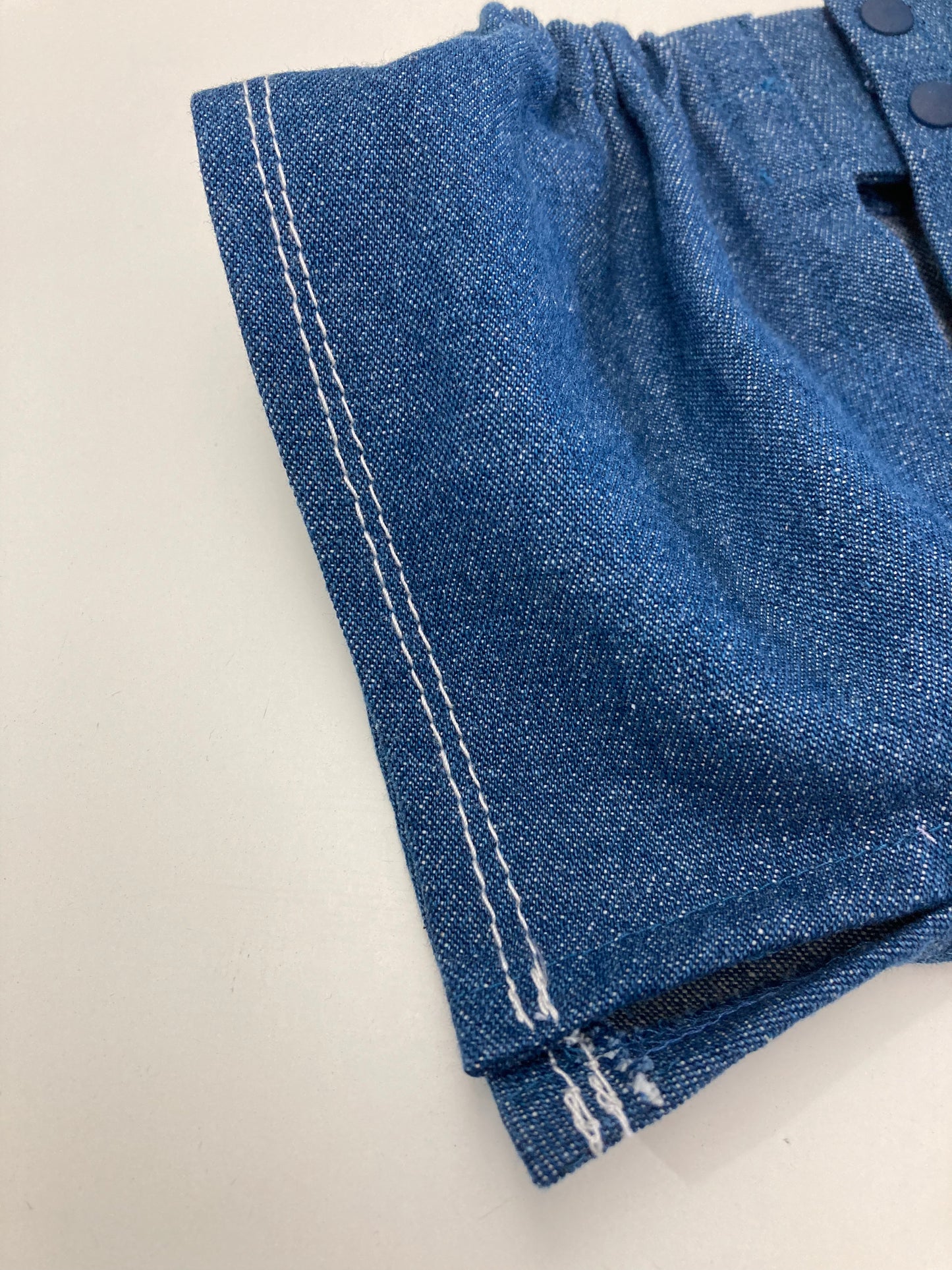 8オンスデニムのイケてるシャツ&スリット入り短パン(上下)